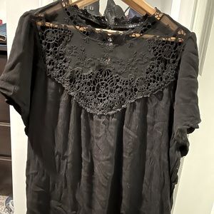Torrid lace neck top